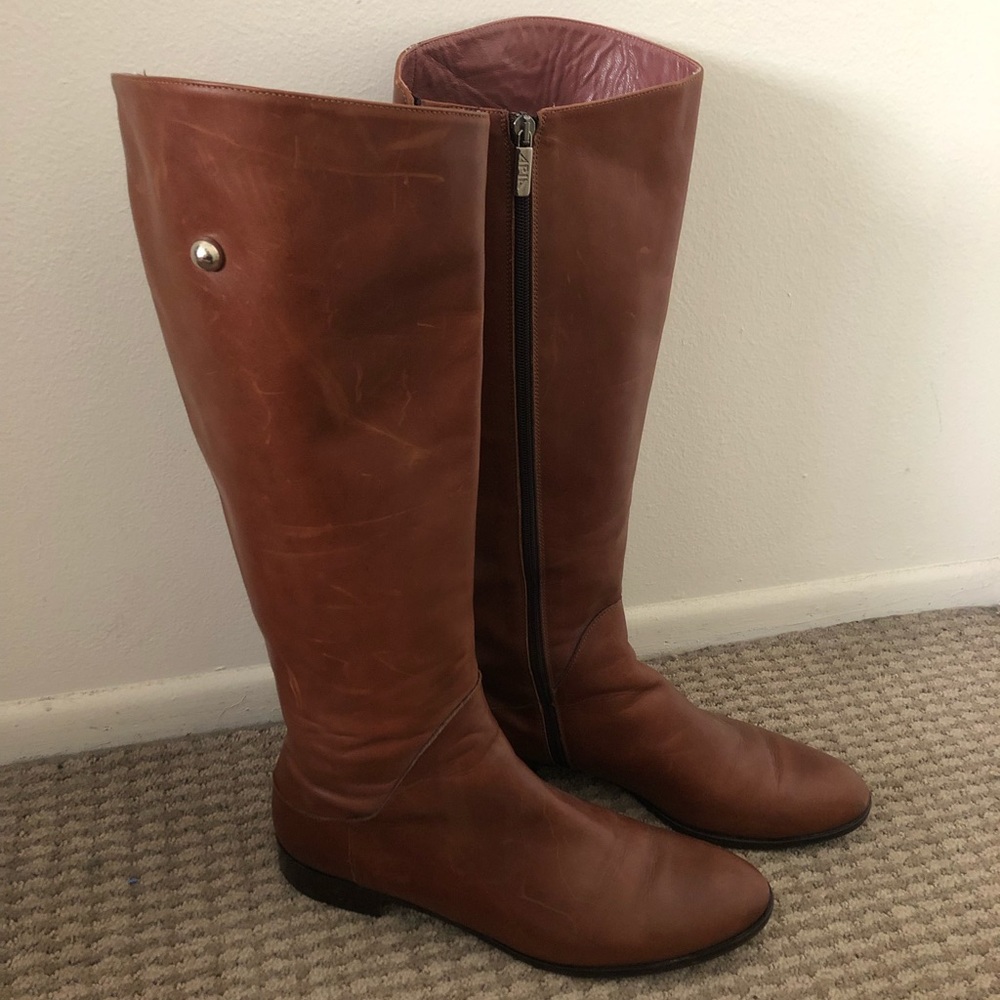Autograf NY 100% GENUINE CHESTNUT LEATHER BOOTS